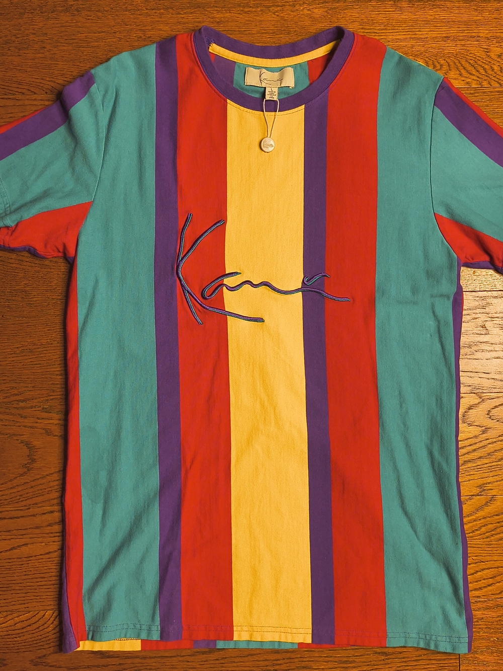 Vintage 90s Karl Kani color-block shirt In Excellent Condition